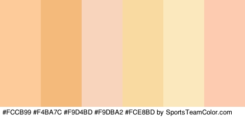 #FCCB99 #F4BA7C #F9D4BD #F9DBA2 #FCE8BD #FCCBB0 Colors