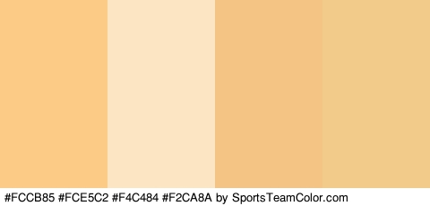 #FCCB85 #FCE5C2 #F4C484 #F2CA8A Colors