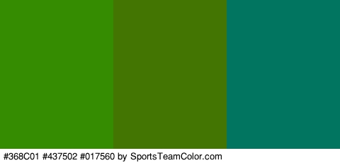 #368C01 #437502 #017560 Colors