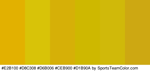 #E2B100 #D8C308 #D6B006 #CEB900 #D1B90A #CEA812 Colors