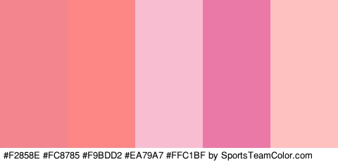 #F2858E #FC8785 #F9BDD2 #EA79A7 #FFC1BF Colors