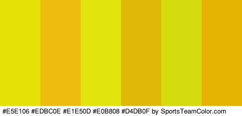 #E5E106 #EDBC0E #E1E50D #E0B808 #D4DB0F #E5B402 Colors