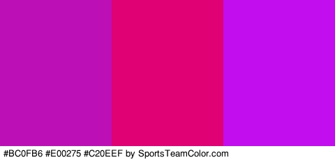 #BC0FB6 #E00275 #C20EEF Colors