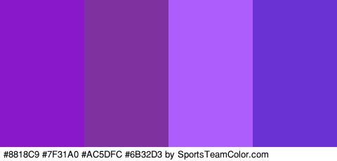 #8818C9 #7F31A0 #AC5DFC #6B32D3 Colors