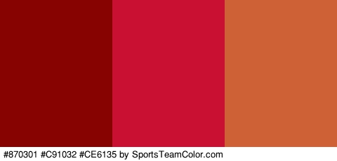 #870301 #C91032 #CE6135 Colors