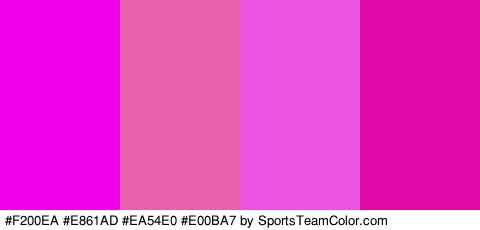 #F200EA #E861AD #EA54E0 #E00BA7 Colors