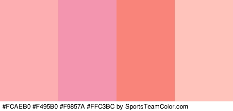 #FCAEB0 #F495B0 #F9857A #FFC3BC Colors