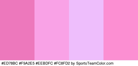 #ED78BC #F9A2E5 #EEBDFC #FC8FD2 Colors