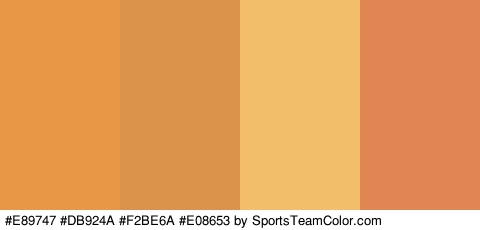 #E89747 #DB924A #F2BE6A #E08653 Colors