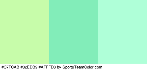 #C7FCAB #82EDB9 #AFFFD8 Colors