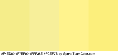 #F4ED89 #F7EF99 #FFF38E #FCEF7B Colors