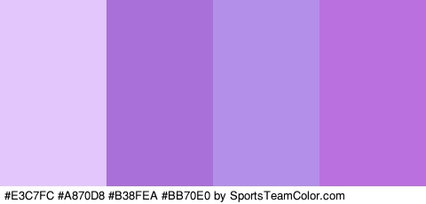 #E3C7FC #A870D8 #B38FEA #BB70E0 Colors