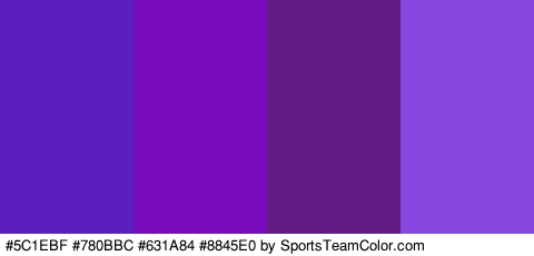 #5C1EBF #780BBC #631A84 #8845E0 Colors