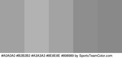 #A0A0A0 #B2B2B2 #A3A3A3 #8E8E8E #898989 Colors