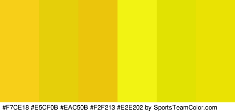 #F7CE18 #E5CF0B #EAC50B #F2F213 #E2E202 #EAE202 Colors