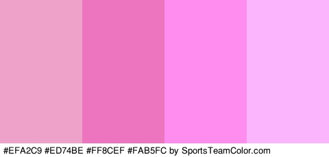 #EFA2C9 #ED74BE #FF8CEF #FAB5FC Colors