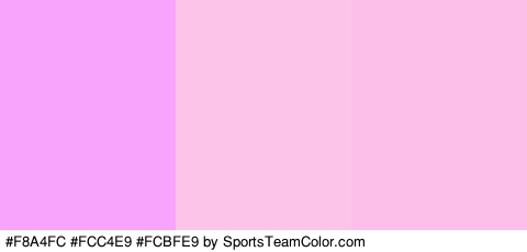 #F8A4FC #FCC4E9 #FCBFE9 Colors