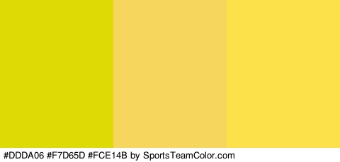 #DDDA06 #F7D65D #FCE14B Colors