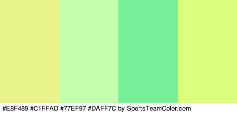 #E8F489 #C1FFAD #77EF97 #DAFF7C Colors