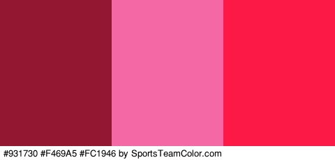 #931730 #F469A5 #FC1946 Colors