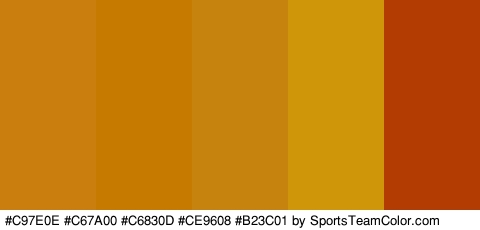 #C97E0E #C67A00 #C6830D #CE9608 #B23C01 Colors