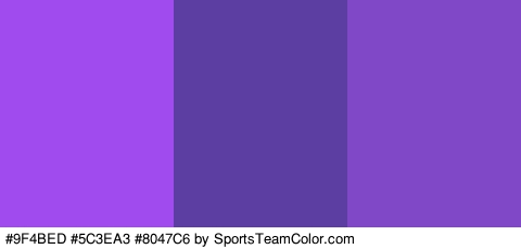 #9F4BED #5C3EA3 #8047C6 Colors