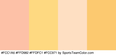 #FCC1A6 #FFD982 #FFDFC1 #FCC971 Colors