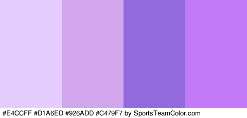 #E4CCFF #D1A6ED #926ADD #C479F7 Colors