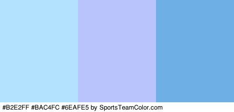 #B2E2FF #BAC4FC #6EAFE5 Colors