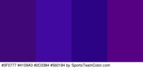 #3F0777 #4109A0 #2C0384 #560184 Colors