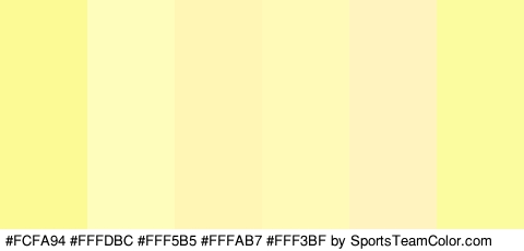 #FCFA94 #FFFDBC #FFF5B5 #FFFAB7 #FFF3BF #FAFC9F Colors