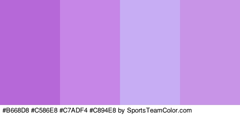 #B668D8 #C586E8 #C7ADF4 #C894E8 Colors