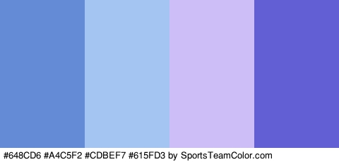 #648CD6 #A4C5F2 #CDBEF7 #615FD3 Colors