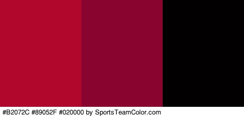 #B2072C #89052F #020000 Colors