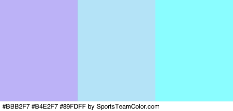 #BBB2F7 #B4E2F7 #89FDFF Colors