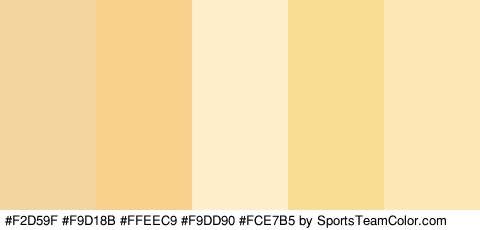 #F2D59F #F9D18B #FFEEC9 #F9DD90 #FCE7B5 Colors