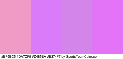 #EF9BC5 #DA7CF9 #D485EA #E374F7 Colors