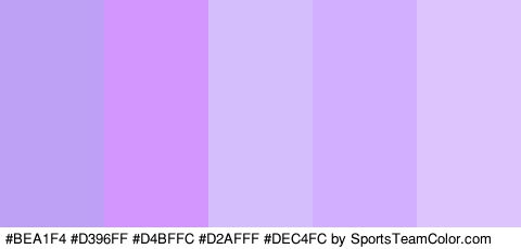 #BEA1F4 #D396FF #D4BFFC #D2AFFF #DEC4FC Colors