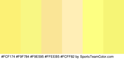 #FCF174 #F9F784 #F9E595 #FFEEB5 #FCFF82 #F7F576 Colors