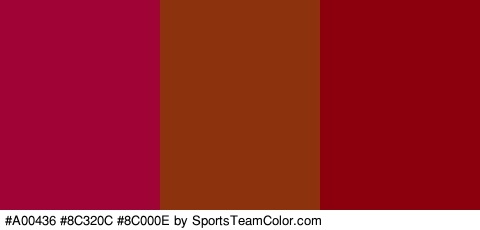 #A00436 #8C320C #8C000E Colors