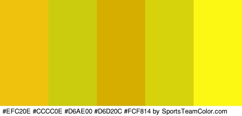 #EFC20E #CCCC0E #D6AE00 #D6D20C #FCF814 Colors