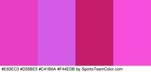 #E83EC3 #D35BE5 #C41B6A #F44EDB Colors