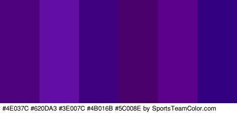 #4E037C #620DA3 #3E007C #4B016B #5C008E #340082 Colors