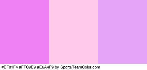 #EF81F4 #FFC9E9 #E6A4F9 Colors