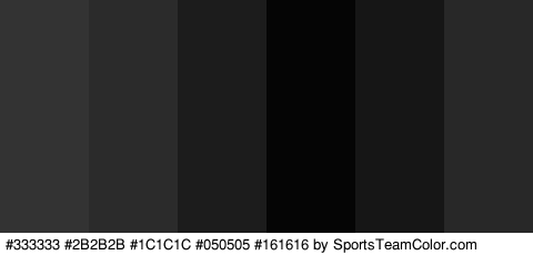 #333333 #2B2B2B #1C1C1C #050505 #161616 #282828 Colors