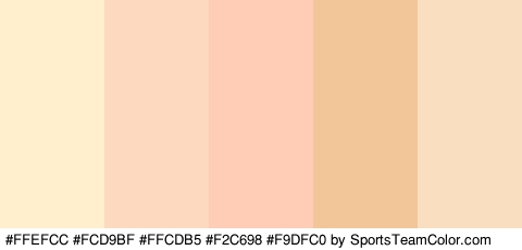 #FFEFCC #FCD9BF #FFCDB5 #F2C698 #F9DFC0 Colors