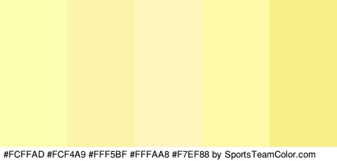 #FCFFAD #FCF4A9 #FFF5BF #FFFAA8 #F7EF88 Colors