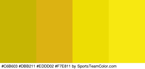 #C6B603 #DBB211 #EDDD02 #F7E811 Colors