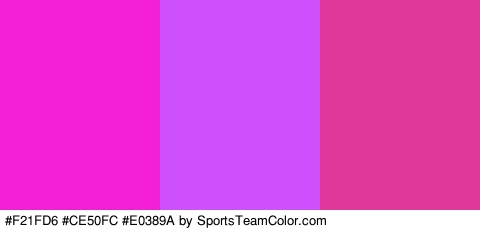 #F21FD6 #CE50FC #E0389A Colors