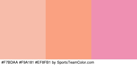 #F7BDAA #F9A181 #EF8FB1 Colors